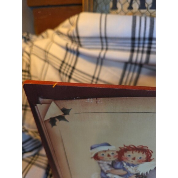Vintage Raggedy Ann & Andy Book Shaped Wooden Storage Box Decoration - Picture 5 of 15